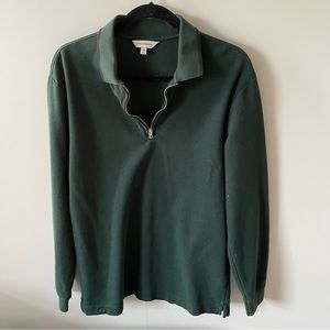 Club Monaco long sleeve zip polo